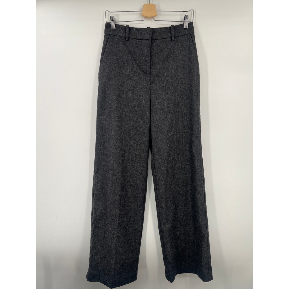 Boden US 6R Dark Charcoal Gray Wool Blend Wide Leg Pants Workwear Trousers - Picture 11 of 11